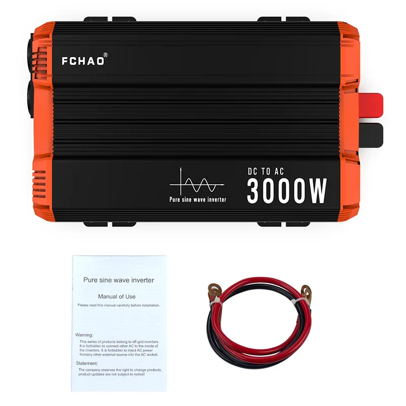 6000W Pure Sine Wave Inverter 12V 24V To 220V Power Converter