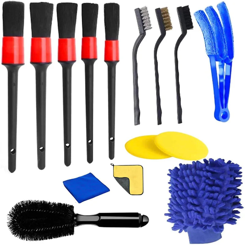13/15pcs Car Detailing Cleaning Kit Car Washing Brushes