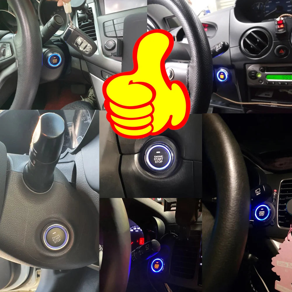 Car Alarm With Autostart Push One Button Auto Start Stop Keyless Entry System