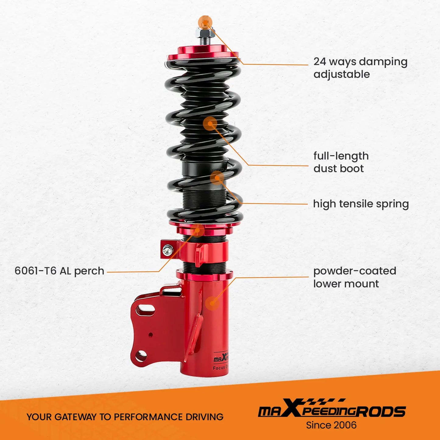 Fully Adjustable Coilovers For Holden Commodore VE Wagon 2008-2013 Ute 2007-2013