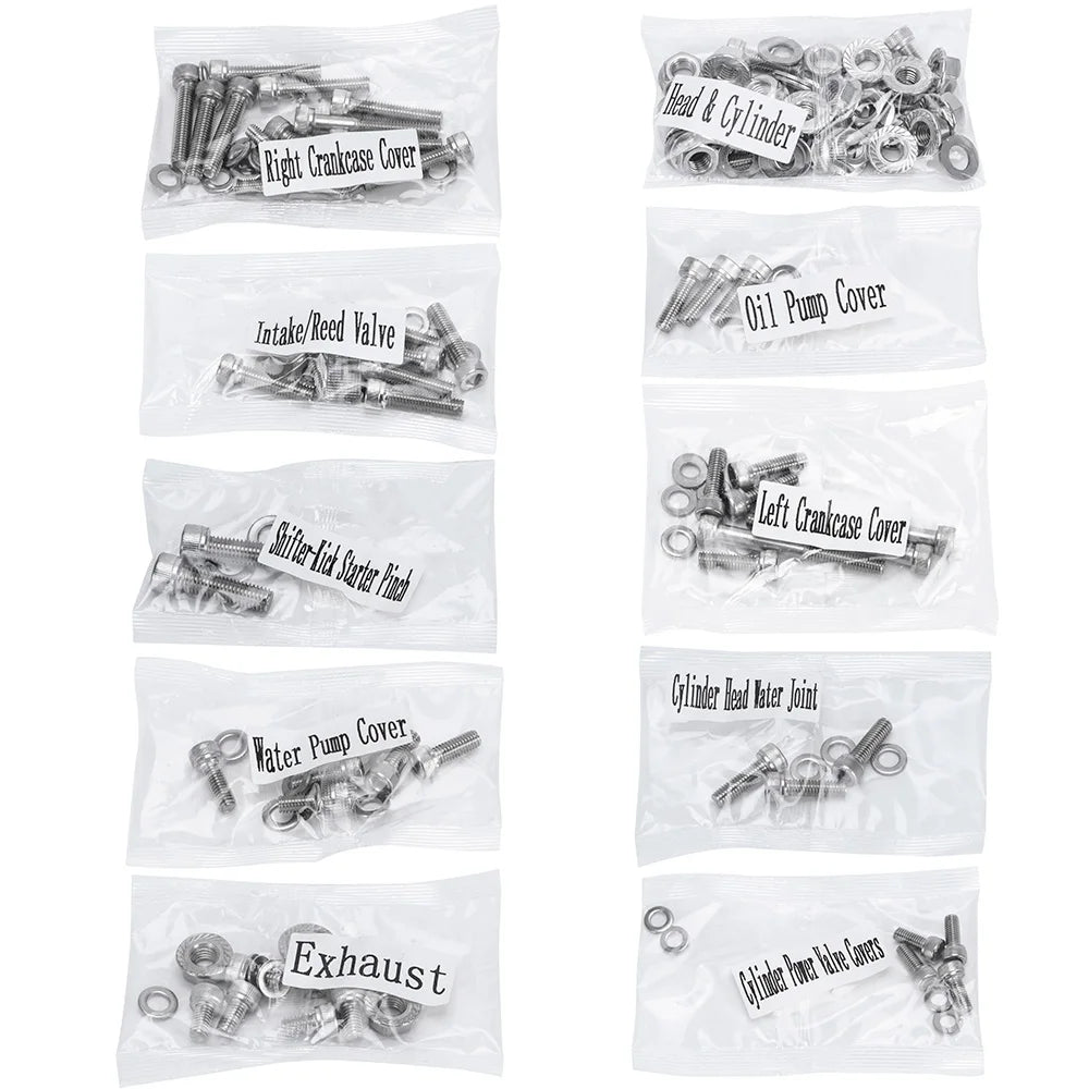 151Pcs Polished Engine Bolt Screw Set