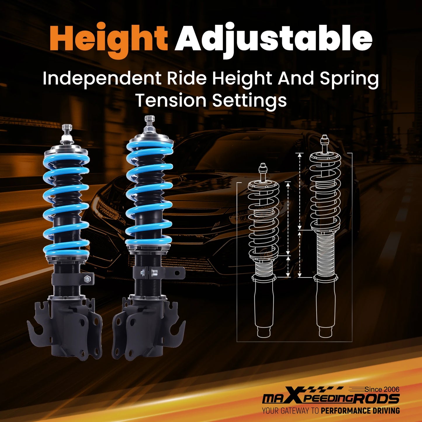 24-Level Adjustable Coil overs for Holden VE Commodore 2007-2013