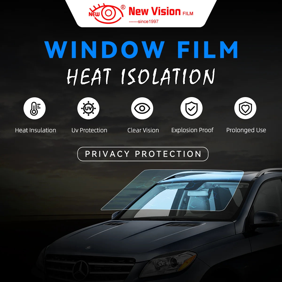 152cmX30m High Clarity 4K Sun Heat Control IR100% Nano Ceramic