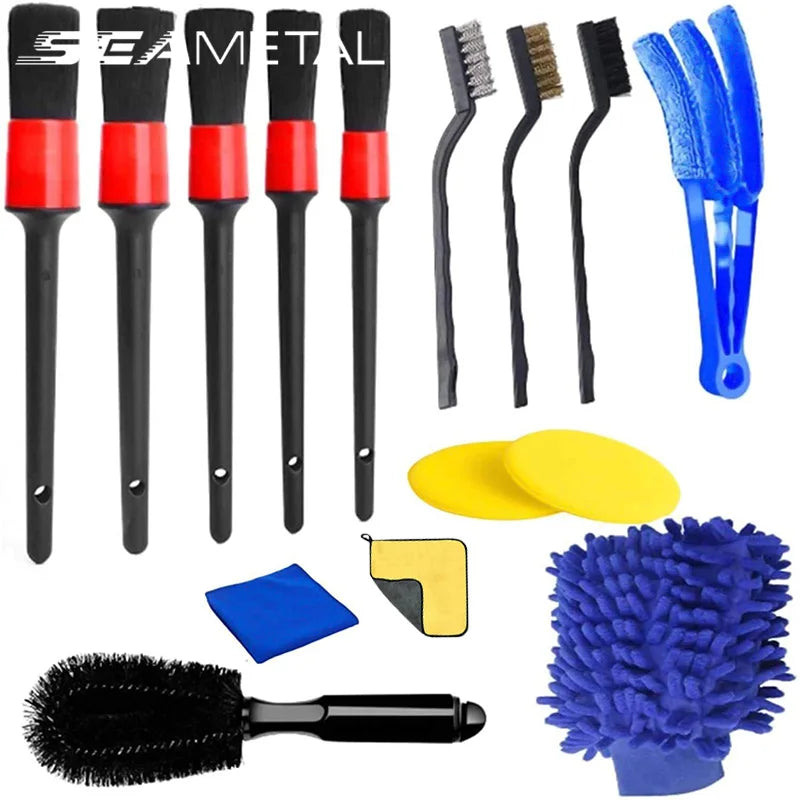 13/15pcs Car Detailing Cleaning Kit Car Washing Brushes