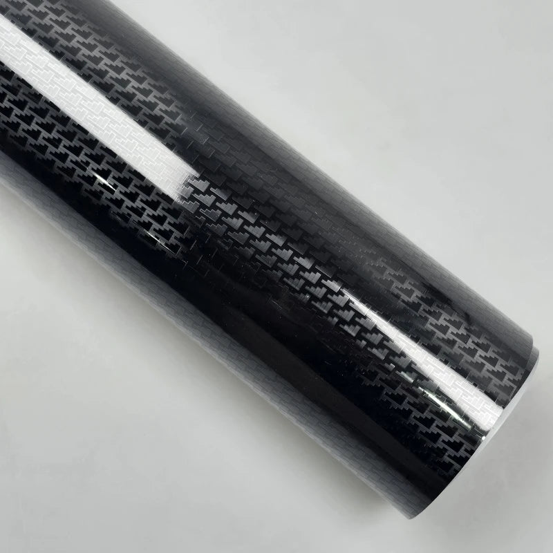 High Gloss Black Aircraft Pattern Plated Carbon Fiber Automotive wrap