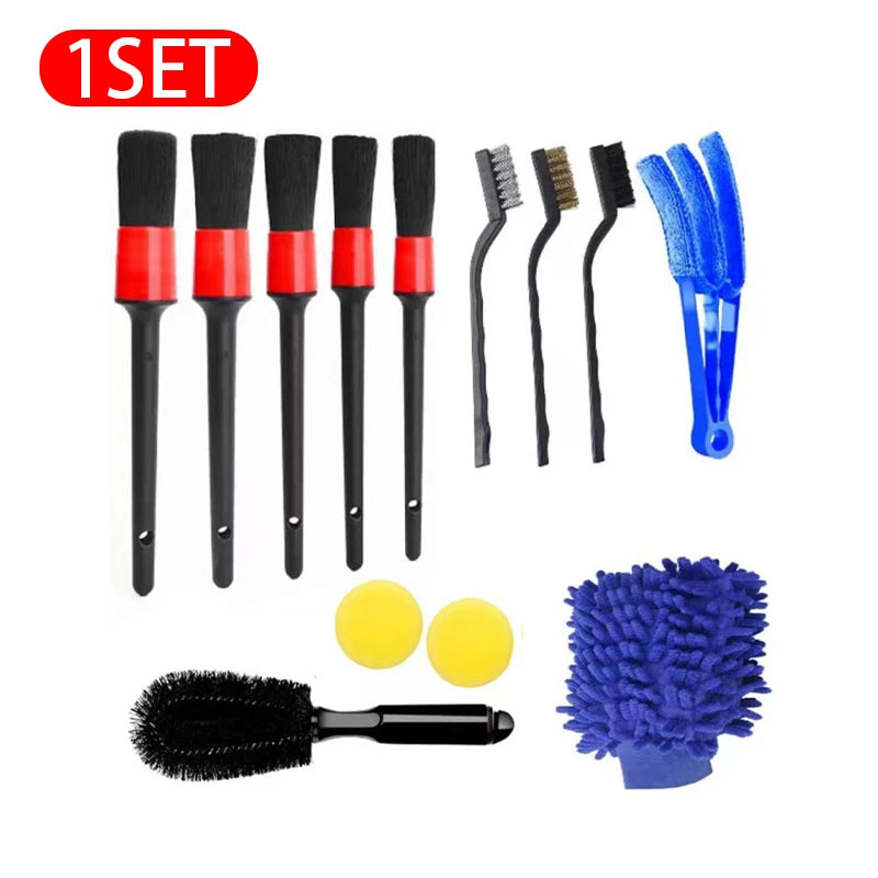 13/15pcs Car Detailing Cleaning Kit Car Washing Brushes