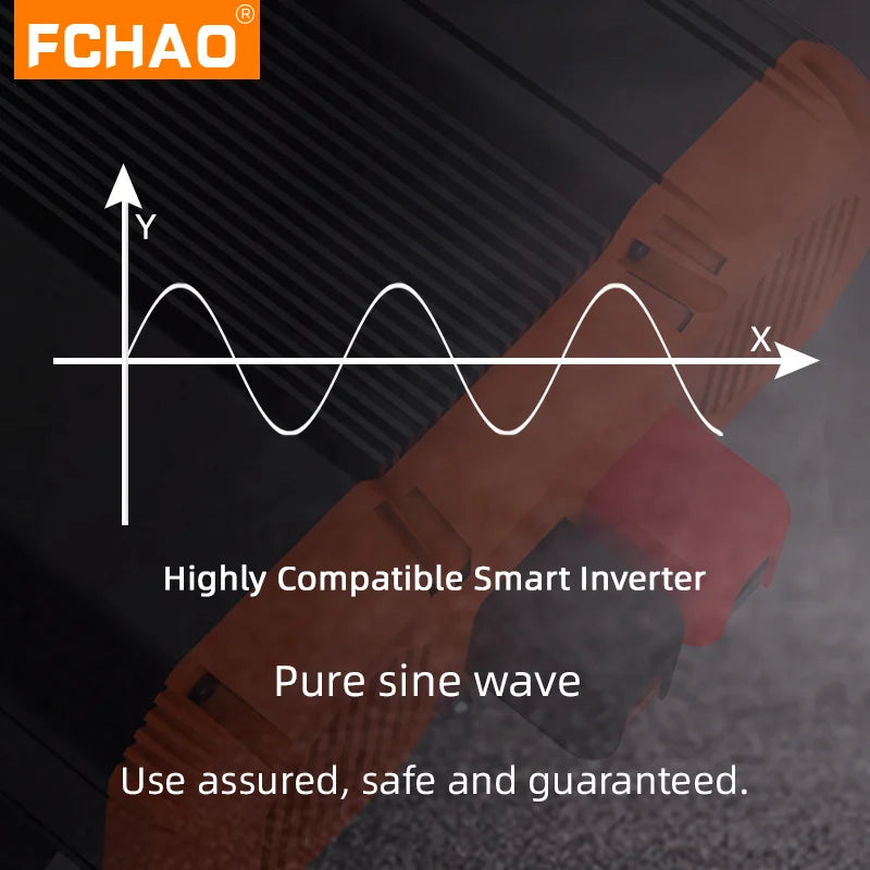 6000W Pure Sine Wave Inverter 12V 24V To 220V Power Converter