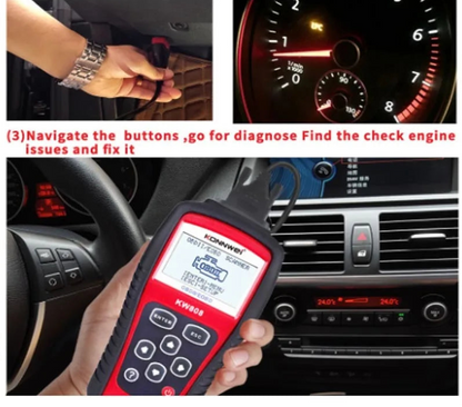 OBD2 Scanner Code Read Automotive Fault Detector