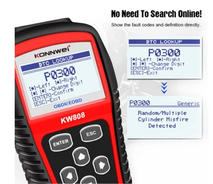 OBD2 Scanner Code Read Automotive Fault Detector