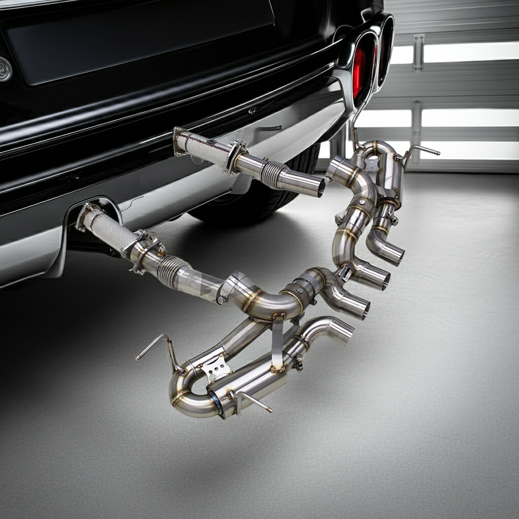 Sport Exhaust Muffler 3 Inch Exhaust Pipe OEM Valve Cat Back Exhaust System