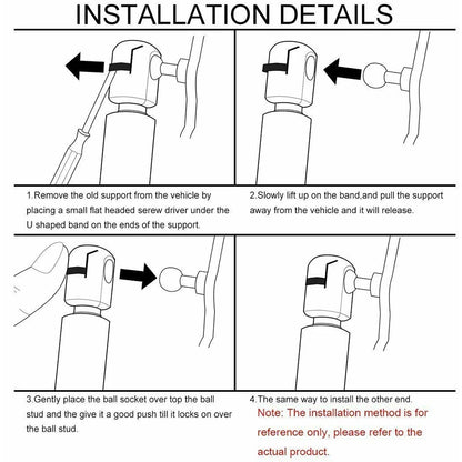 2 Front Hood Lift Supports Struts Shocks Gas Props