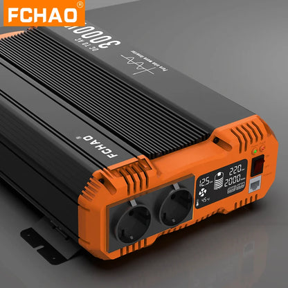 6000W Pure Sine Wave Inverter 12V 24V To 220V Power Converter