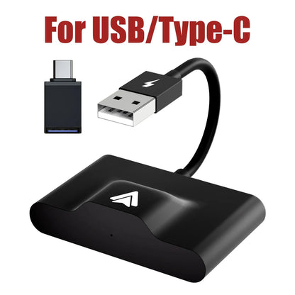 Wireless CarPlay Adapter for Android/Iphone IOS Convert Wired CarPlay to Wireless Dongle Plug Paly USB/Type-C Auto Car Adapter
