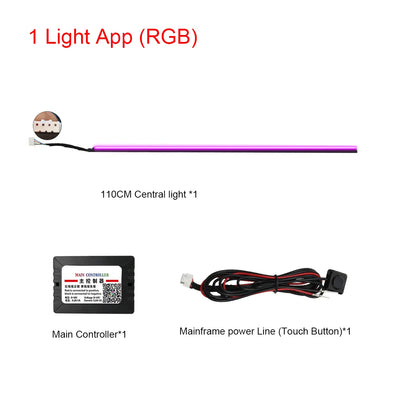 22in1 Symphony Car Ambient Light RGB 213 Color Universal Car Interior led strip