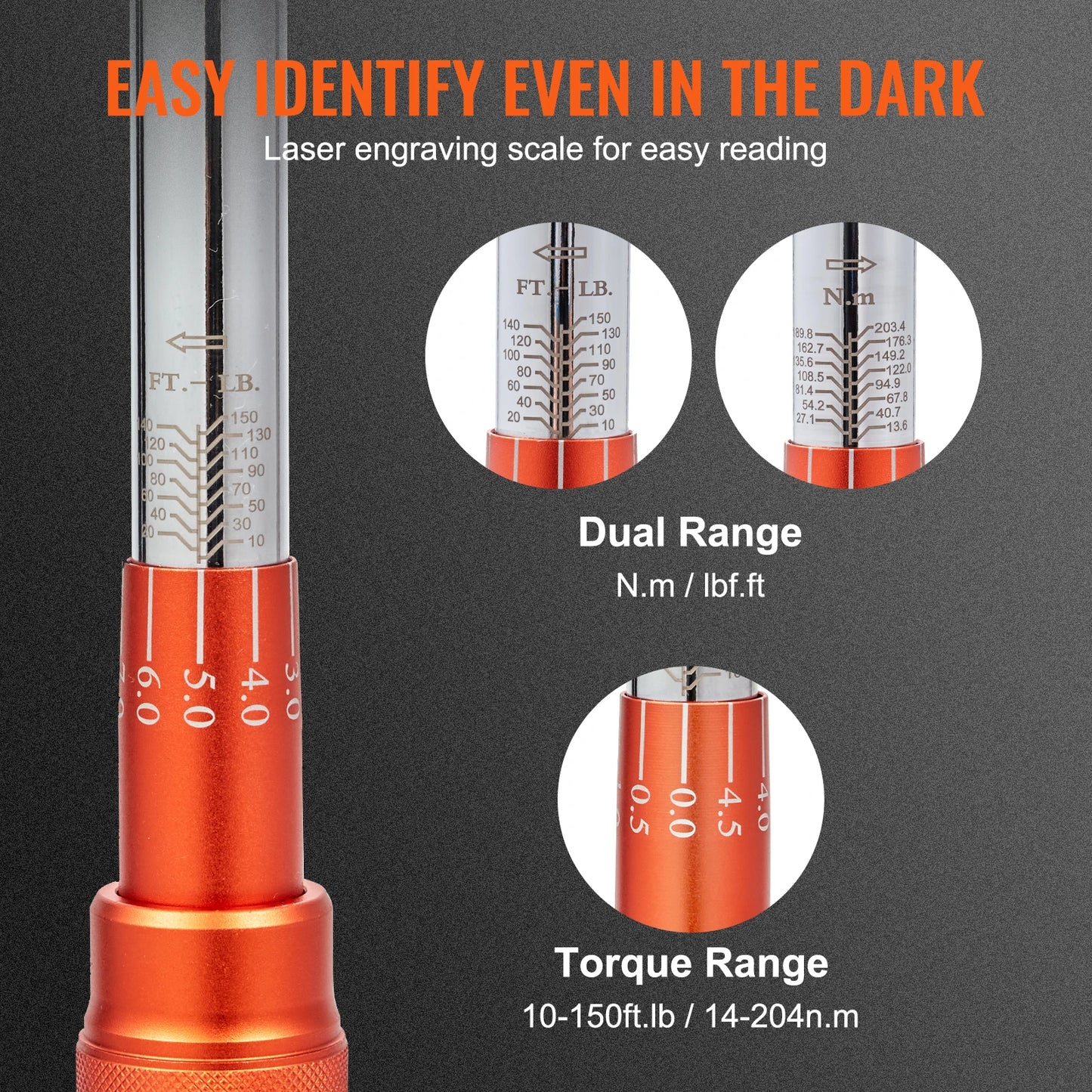 Torque Wrench Set Drive Click Torque Wrench Dual-Direction Adjustable