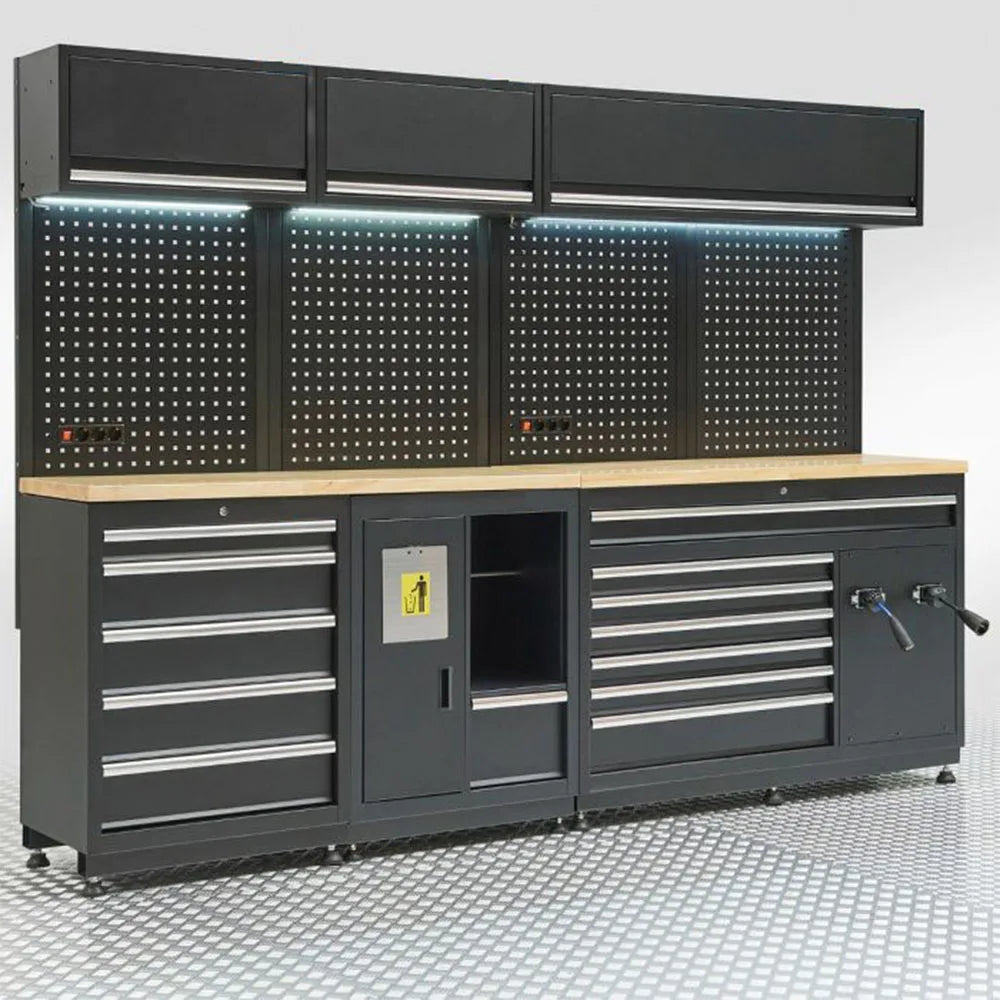 Heavy-Duty Garage Tool Cabinet with Drawers 600KG Capacity