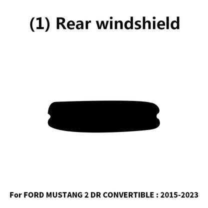precut  Window Tint Film 100% UVR 5%-35%VLT Heat Insulation Carbon ﻿For FORD MUSTANG 2 DR CONVERTIBLE 2015-2023