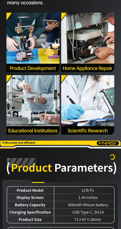 Multimeter Diode Transistor Capacitance Meter Resistance Multifunctional Tester