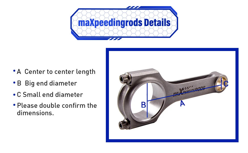 Racing 4340 EN24 Connecting Rods ARP Bolts For Citroen Saxo