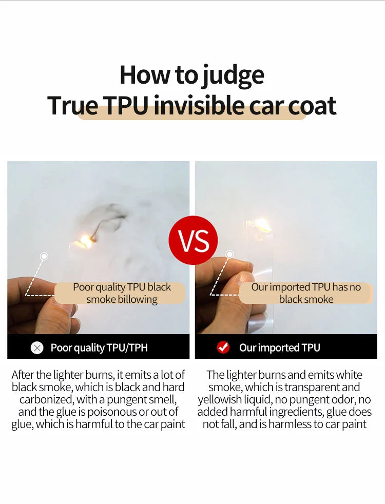 1.52m x 7M Clear TPU Paint Protection Film - Anti-Scratch PPF