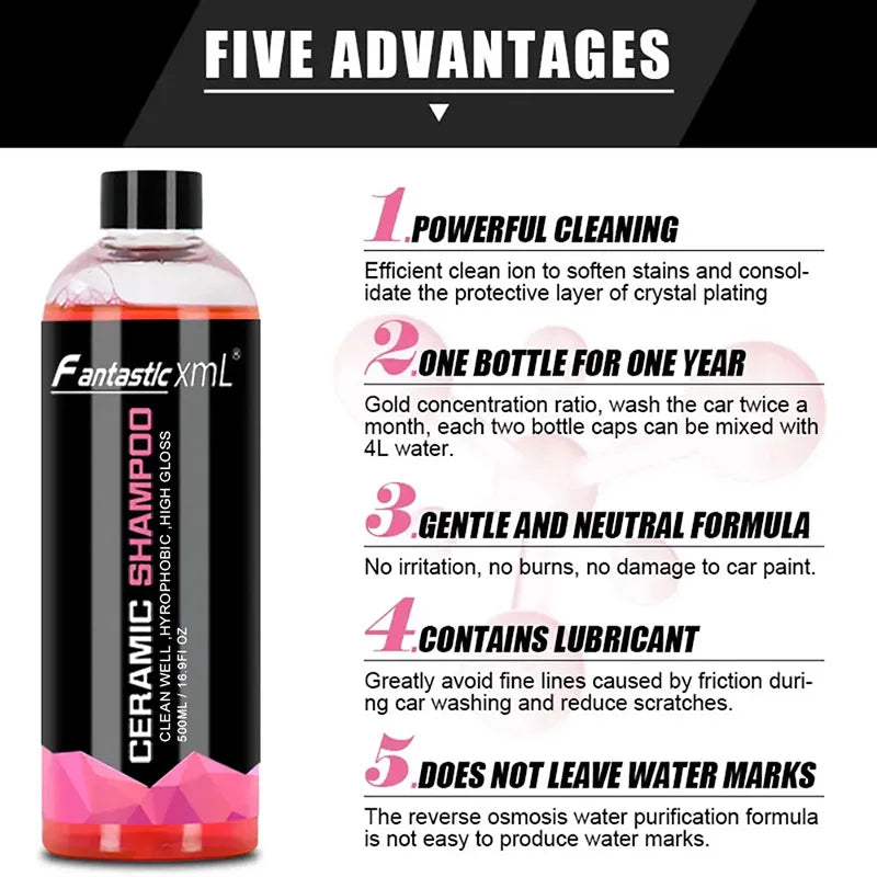 Car Wash Shampoo 500ML/Bottle Super Foam  Detailing Car Products