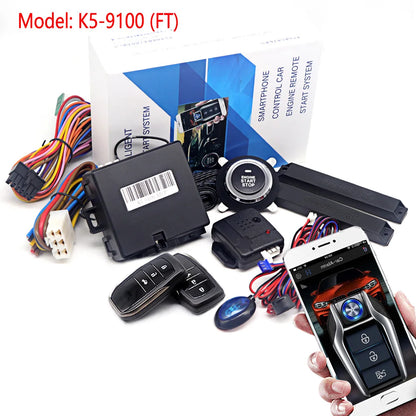 Car Alarm With Autostart Push One Button Auto Start Stop Keyless Entry System