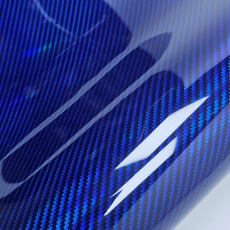 High Glossy Rainbow Carbon Fiber Blue Car Film