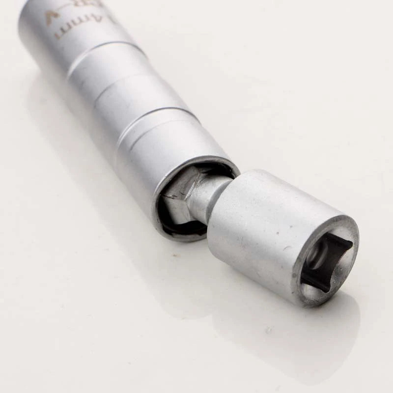 Spark Plug Socket Wrench Adapter 14mm16mm Set Universal Joint with Magnetic Flexible Socket Thin Wall 3/8"