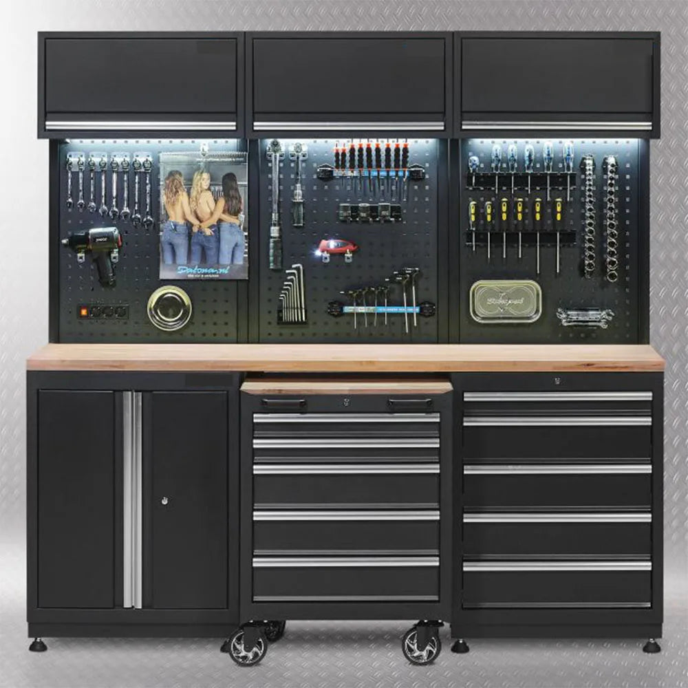 Heavy-Duty Garage Tool Cabinet with Drawers 600KG Capacity