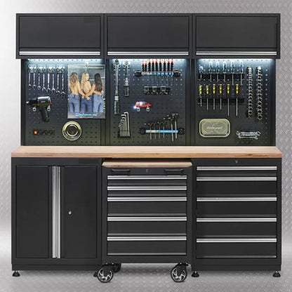 Heavy-Duty Garage Tool Cabinet with Drawers 600KG Capacity