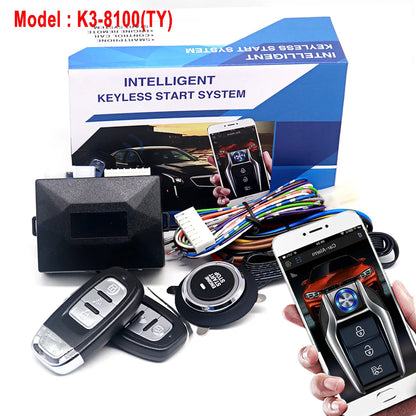 Car Alarm With Autostart Push One Button Auto Start Stop Keyless Entry System