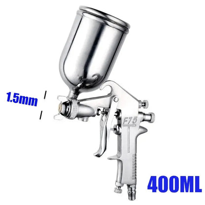 Spray Gun 1.5mm Nozzle with Cup Silver Handle Adjustable
