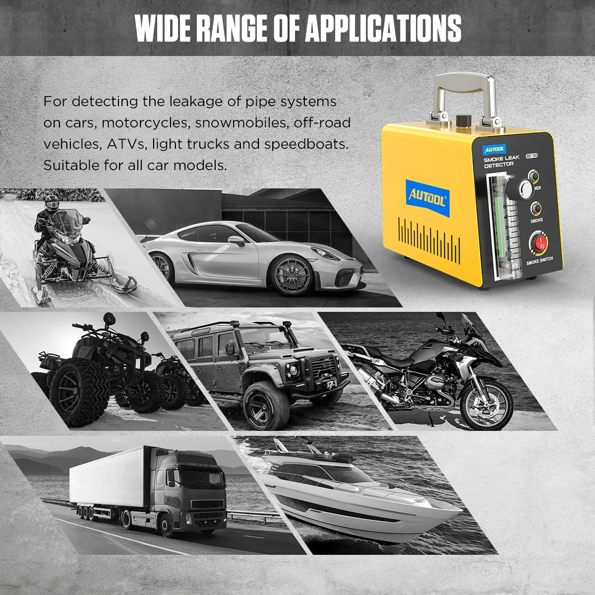 Car Smoke Leak Detector 12V Automotive EVAP Leakage tester