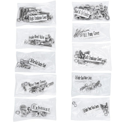 151Pcs Polished Engine Bolt Screw Set