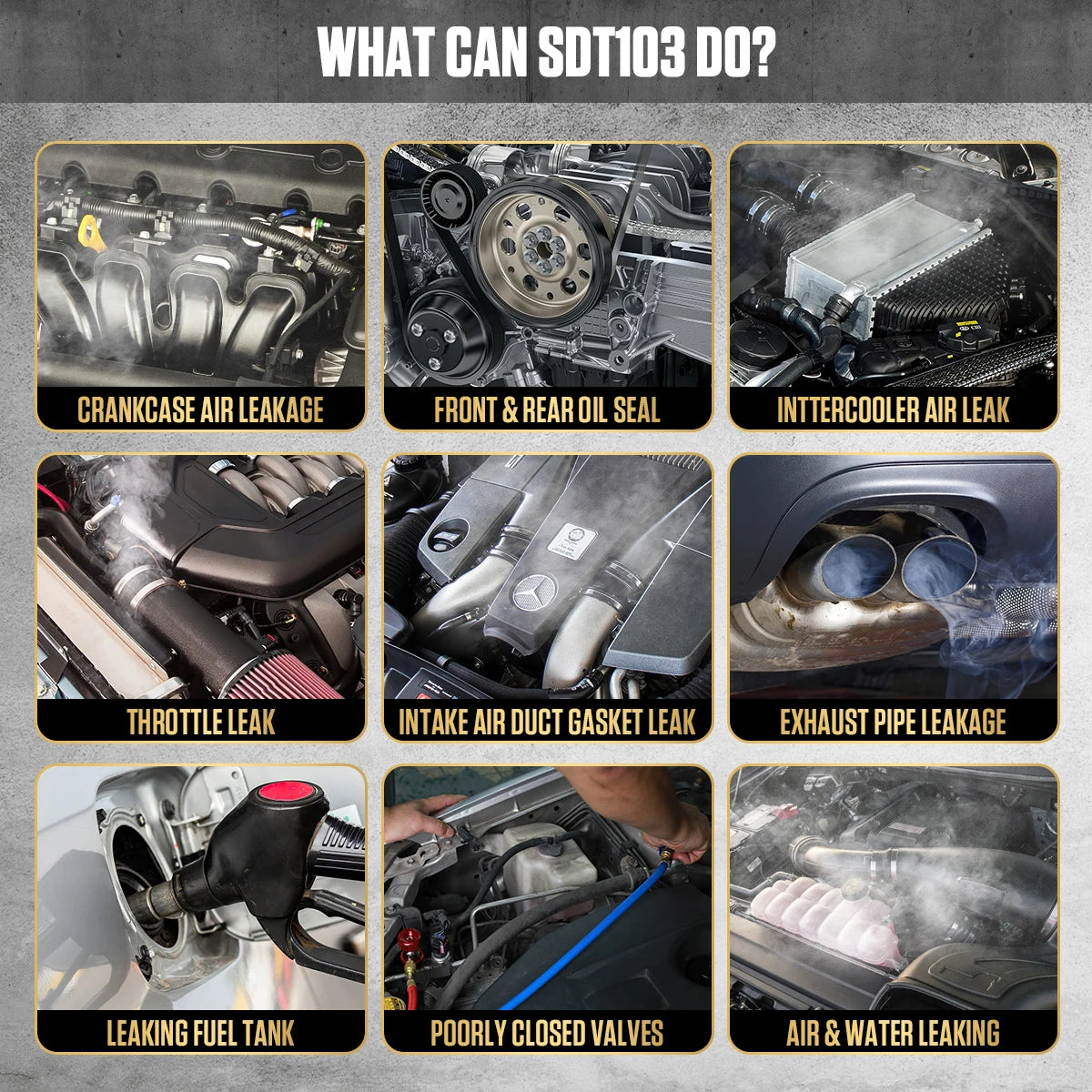 Car Smoke Leak Detector 12V Automotive EVAP Leakage tester