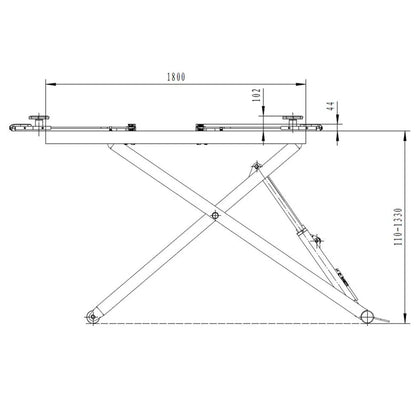 Portable mid rise Garage Car Lift Hoist Portable Manual Scissor Lift