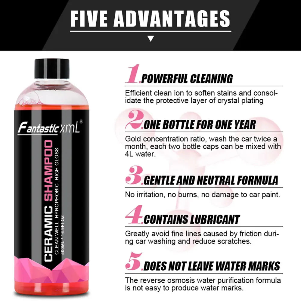 Car Wash Shampoo 500ML/Bottle Super Foam  Detailing Car Products