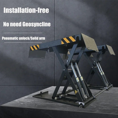 Scissor Car Lift, 4T Capacity 1.2 Meters High Waterproof Vehicle Ramp,
