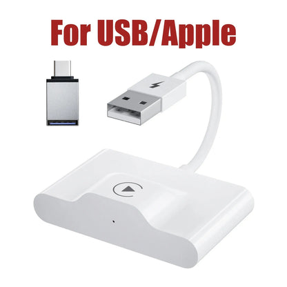 Wireless CarPlay Adapter for Android/Iphone IOS Convert Wired CarPlay to Wireless Dongle Plug Paly USB/Type-C Auto Car Adapter