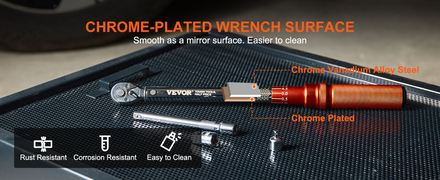 Torque Wrench Set Drive Click Torque Wrench Dual-Direction Adjustable